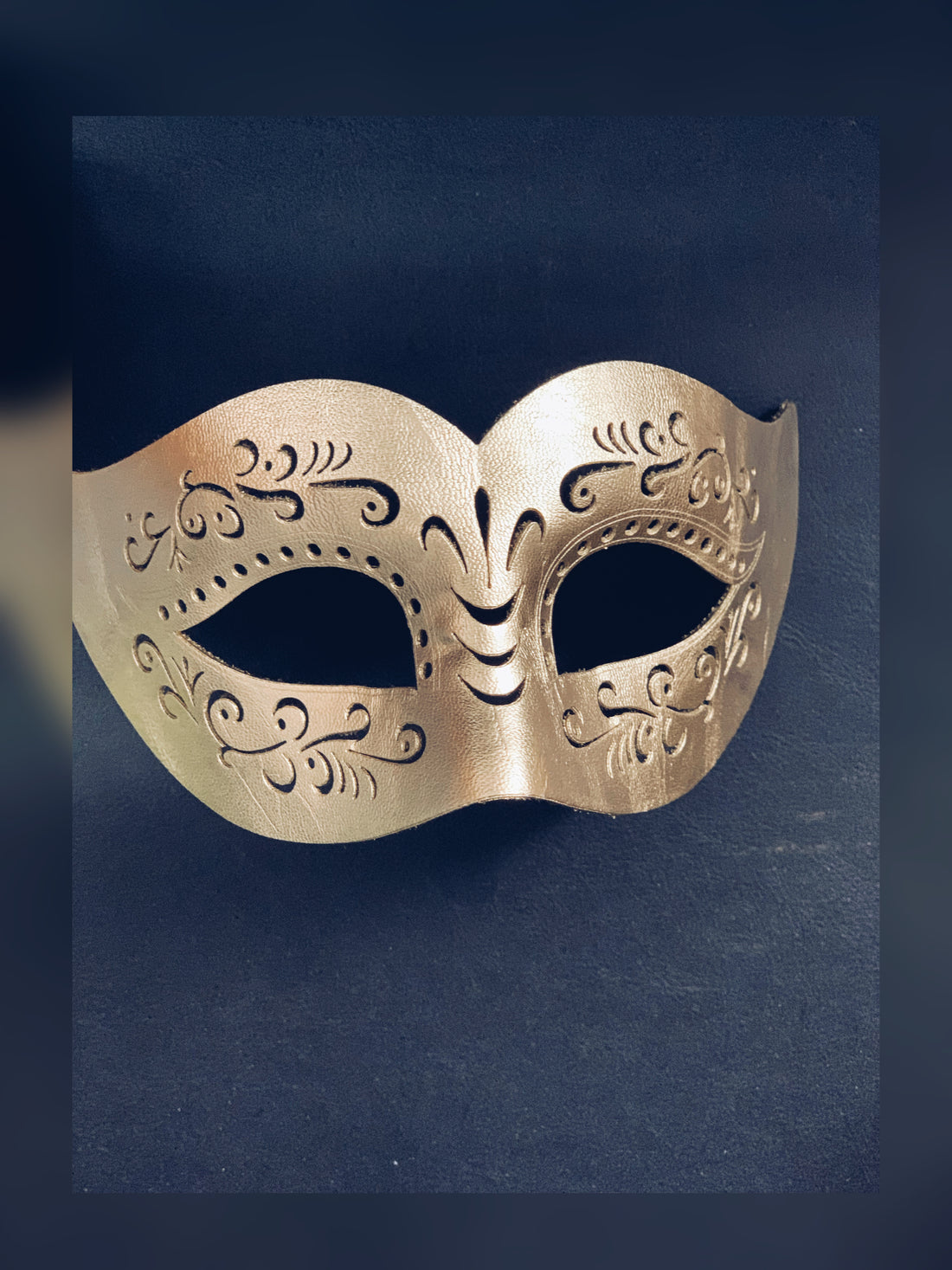 Vegan Leather Mask - Gold