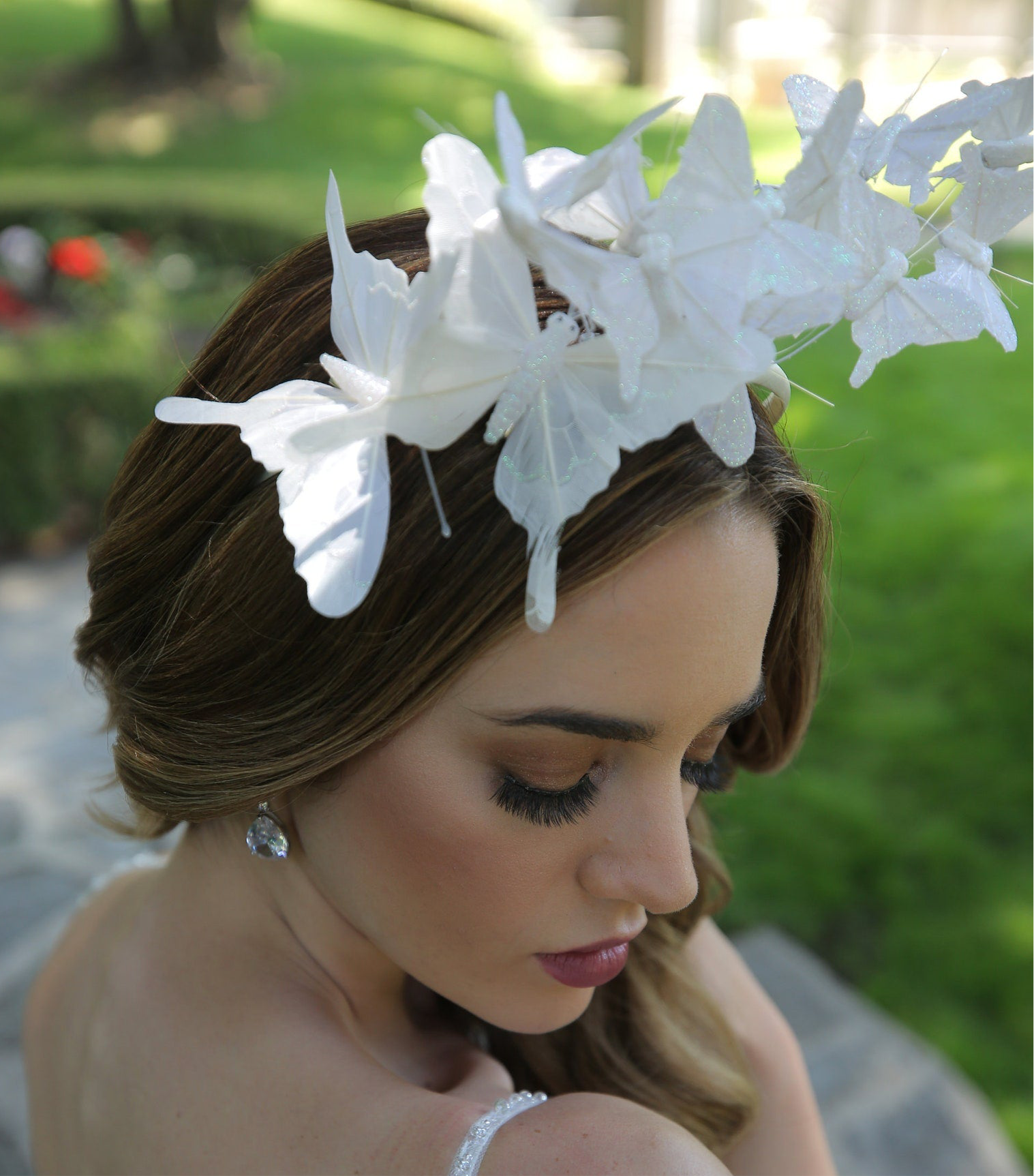 White Butterfly Fascinator