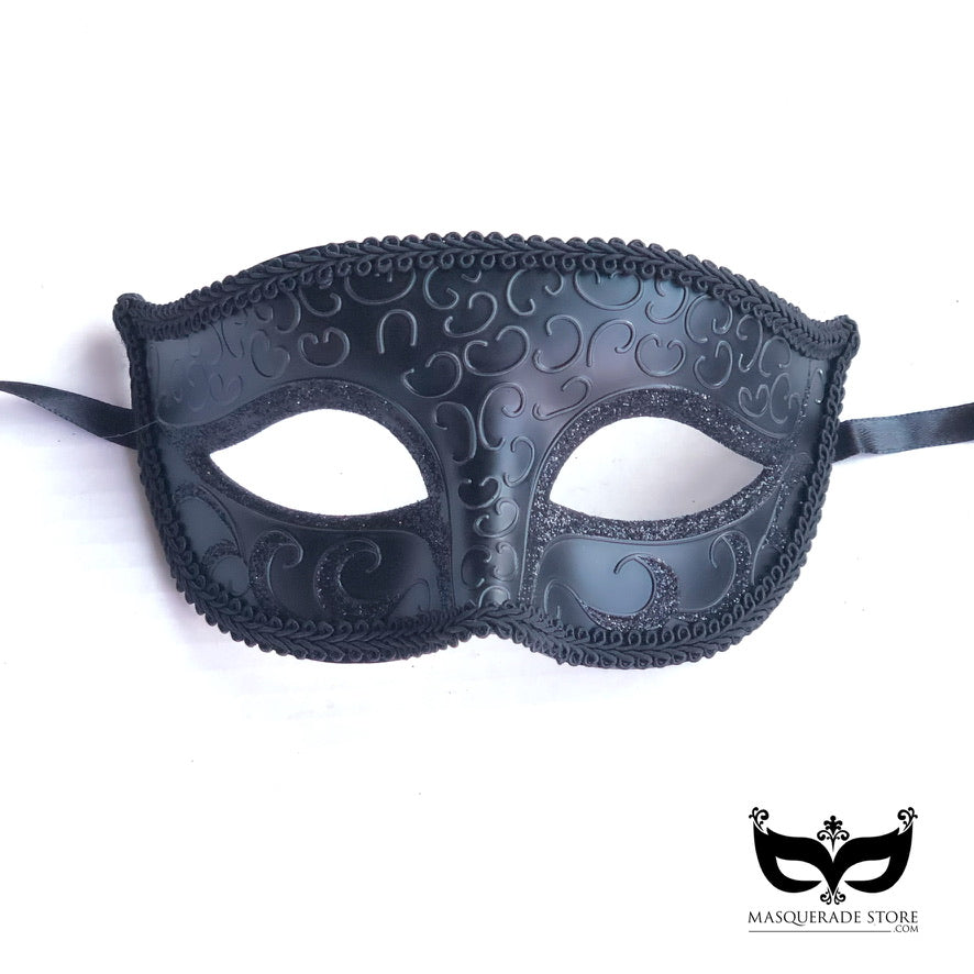 Elegant Venetian Mask - Black