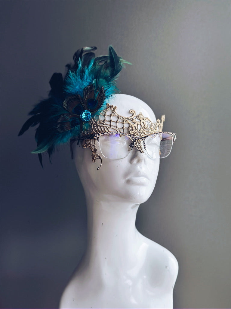 Eyeglass Mask - Mystic Peacock