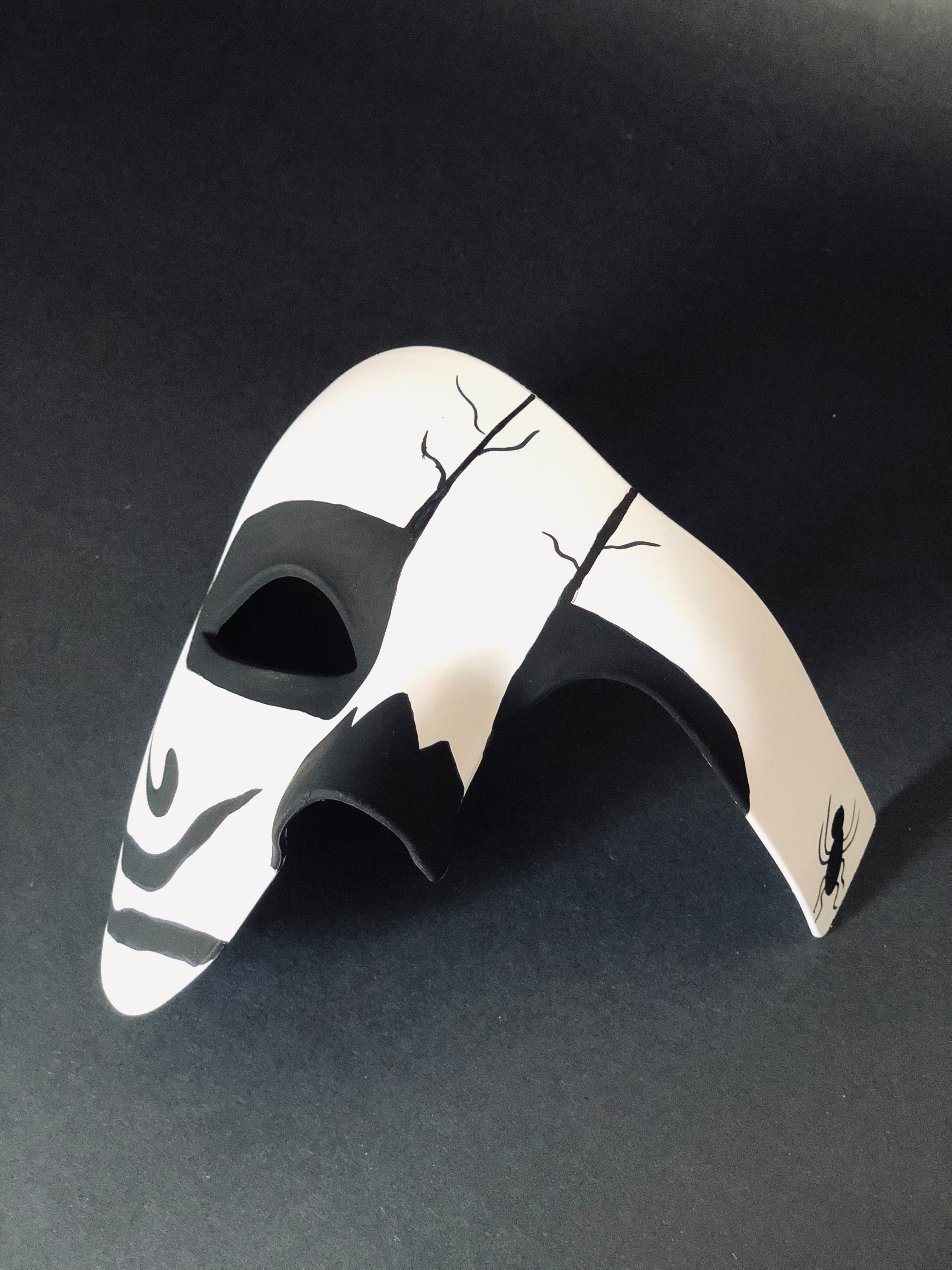 Day of the Dead Black & White Mask