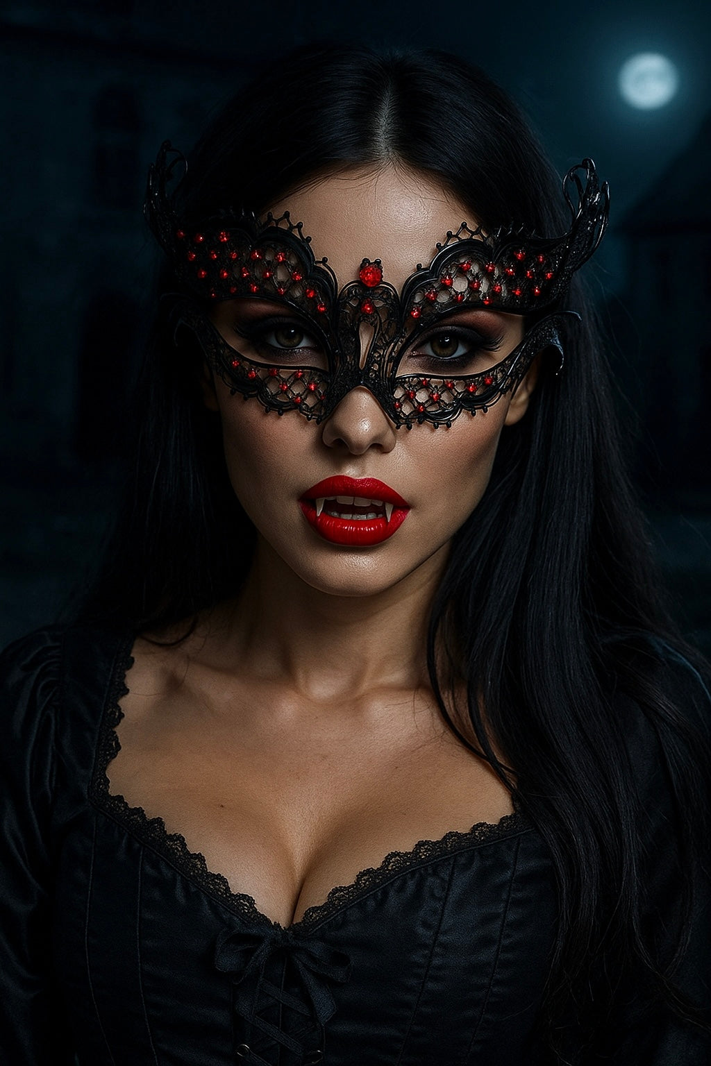Katherine Mask - Black/Red