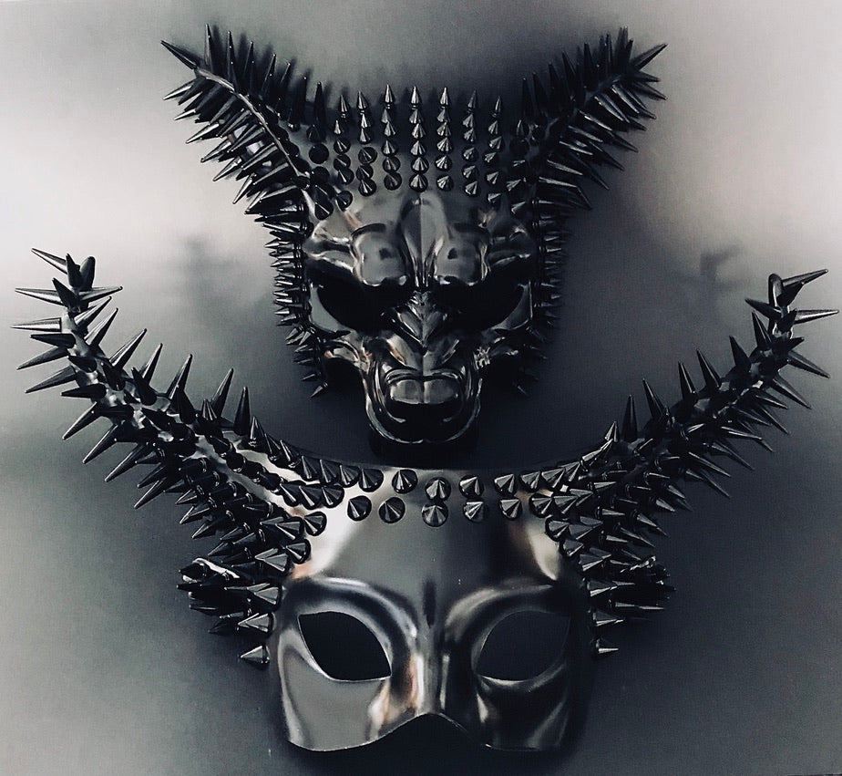 Spiked Wolf Couples Masks