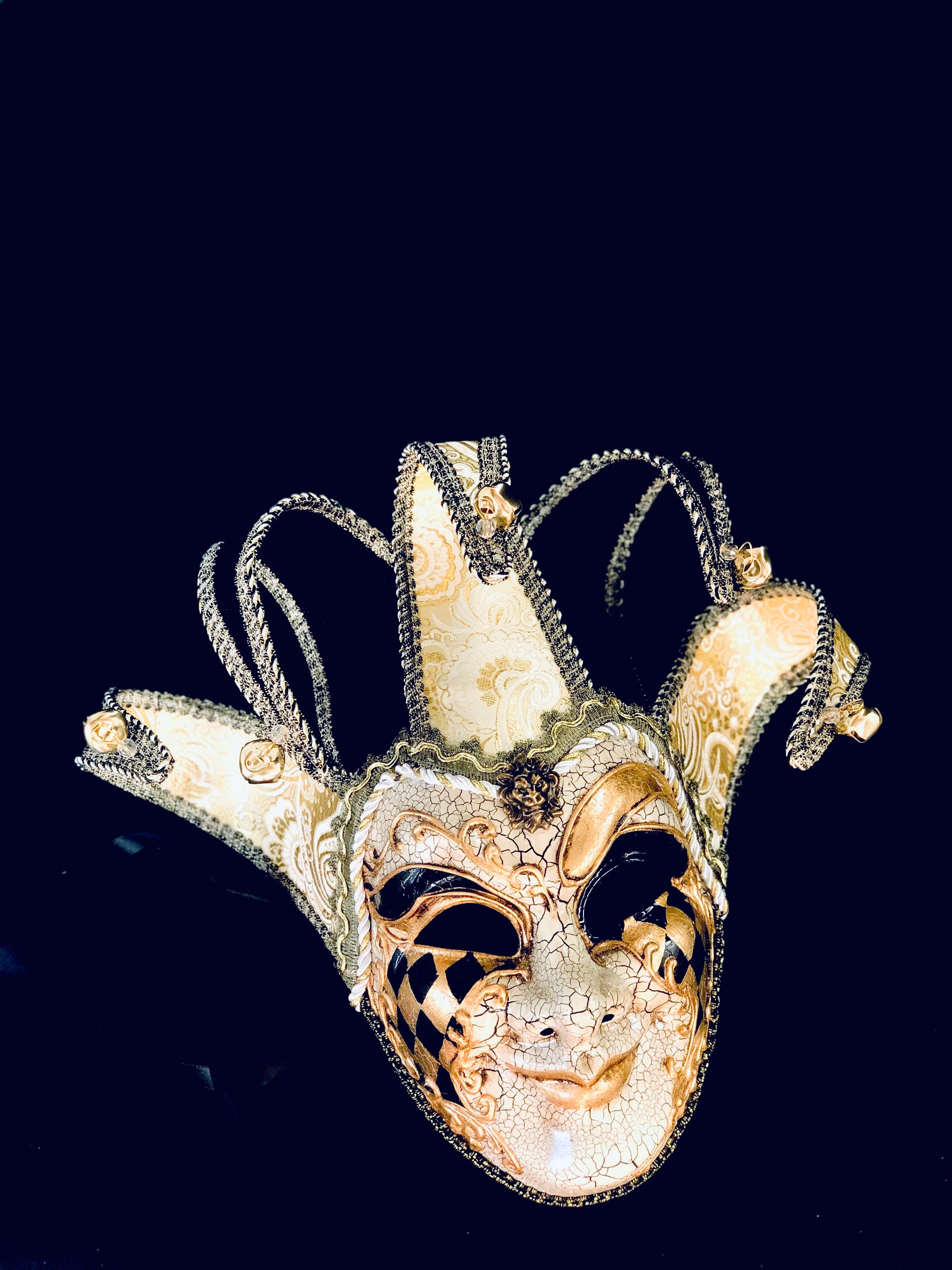 Jester Masks - Gold Black