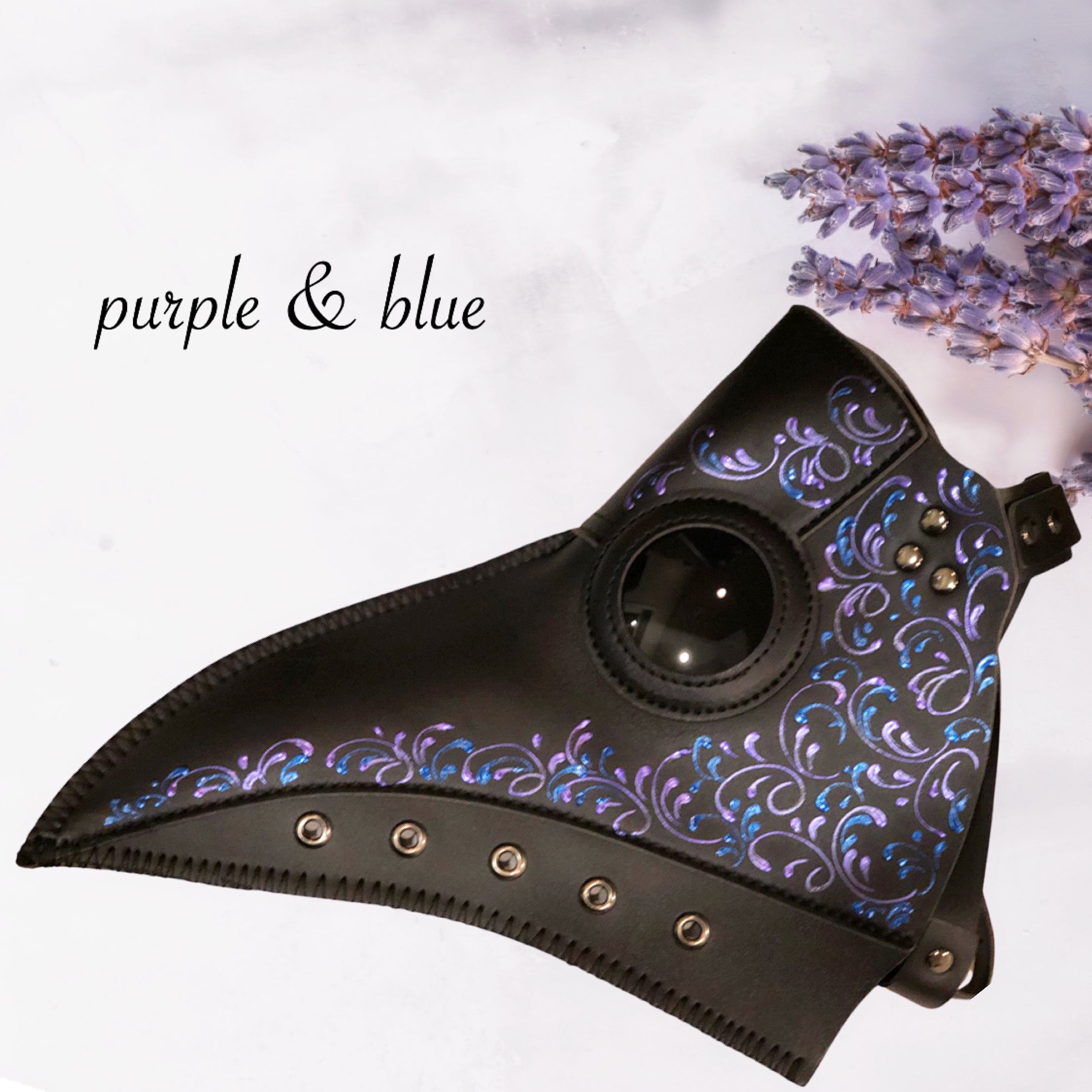 Vegan Leather Plague - Purple Blue