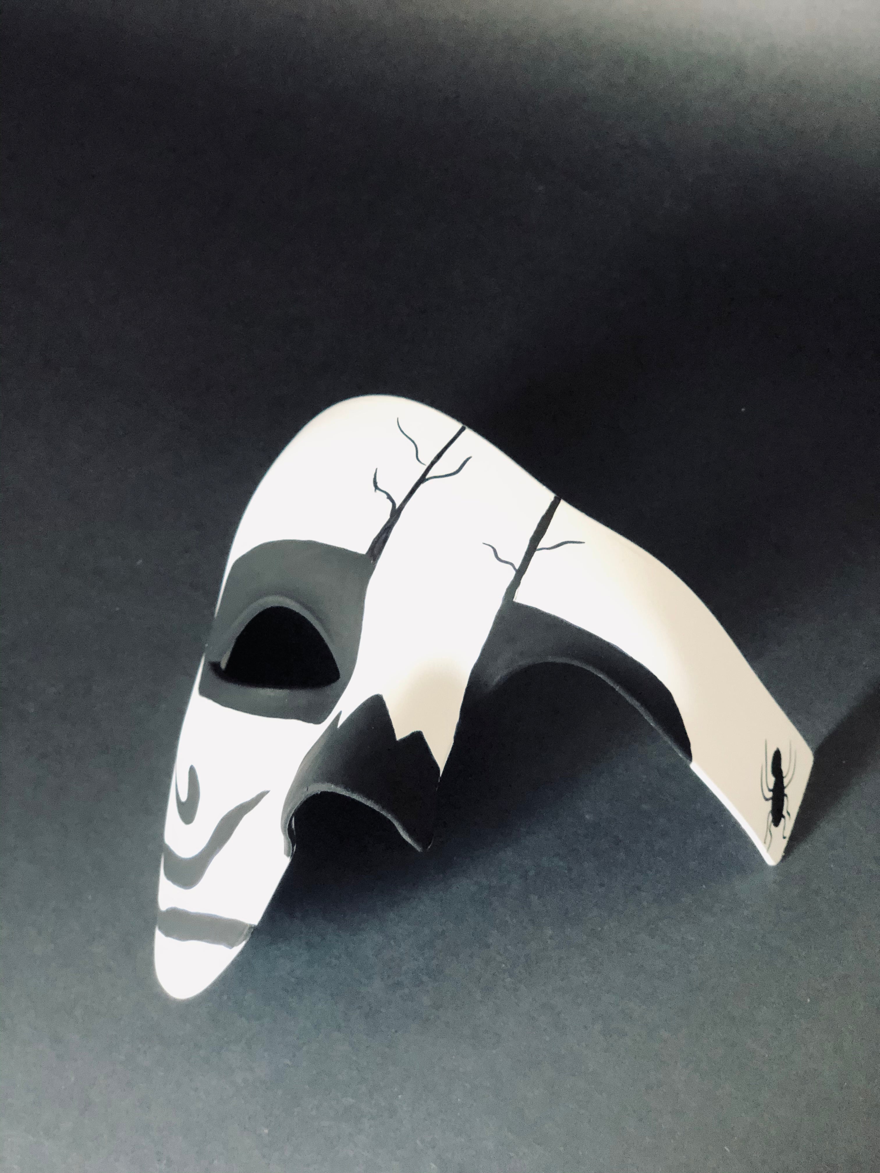 Day of the Dead Black & White Mask