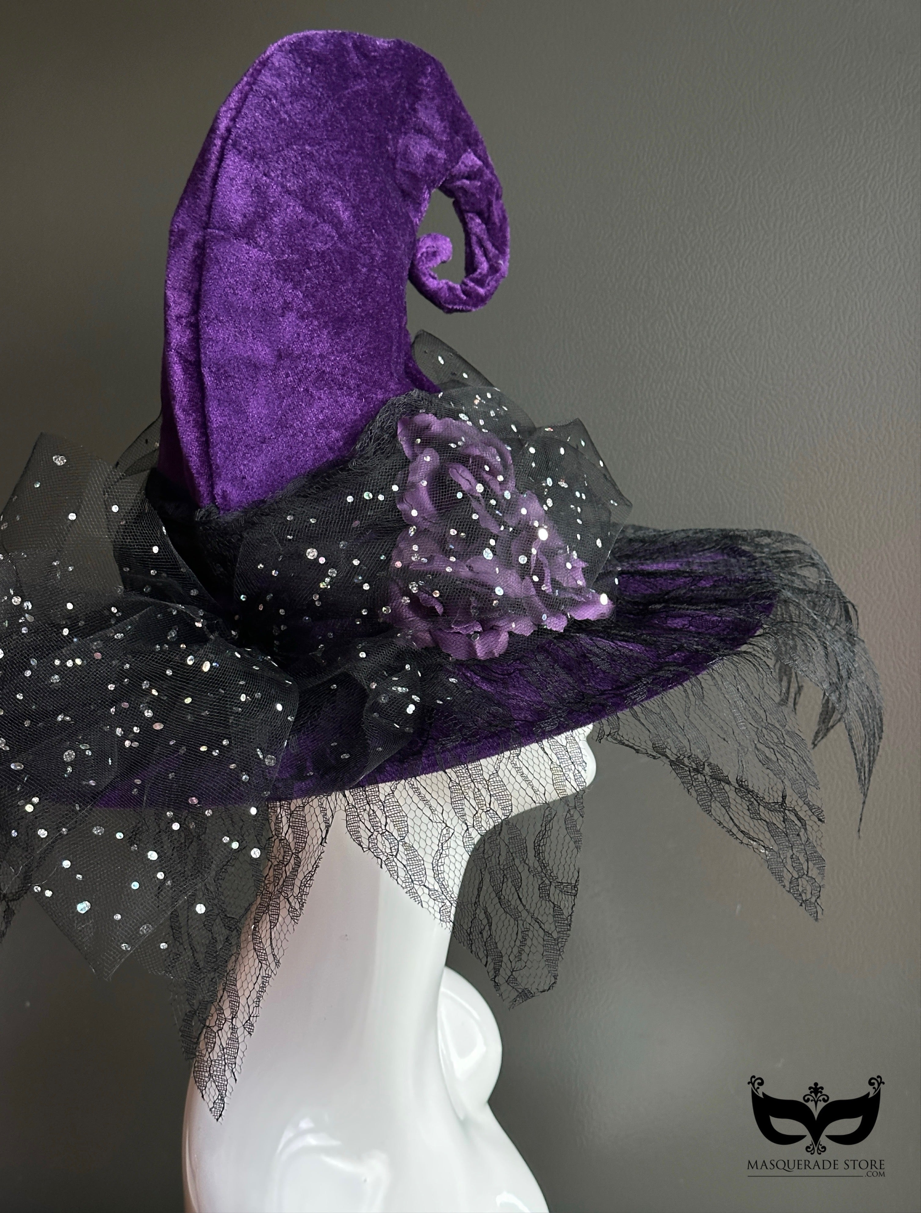 Enchanted Starlight Witch Hat - Purple
