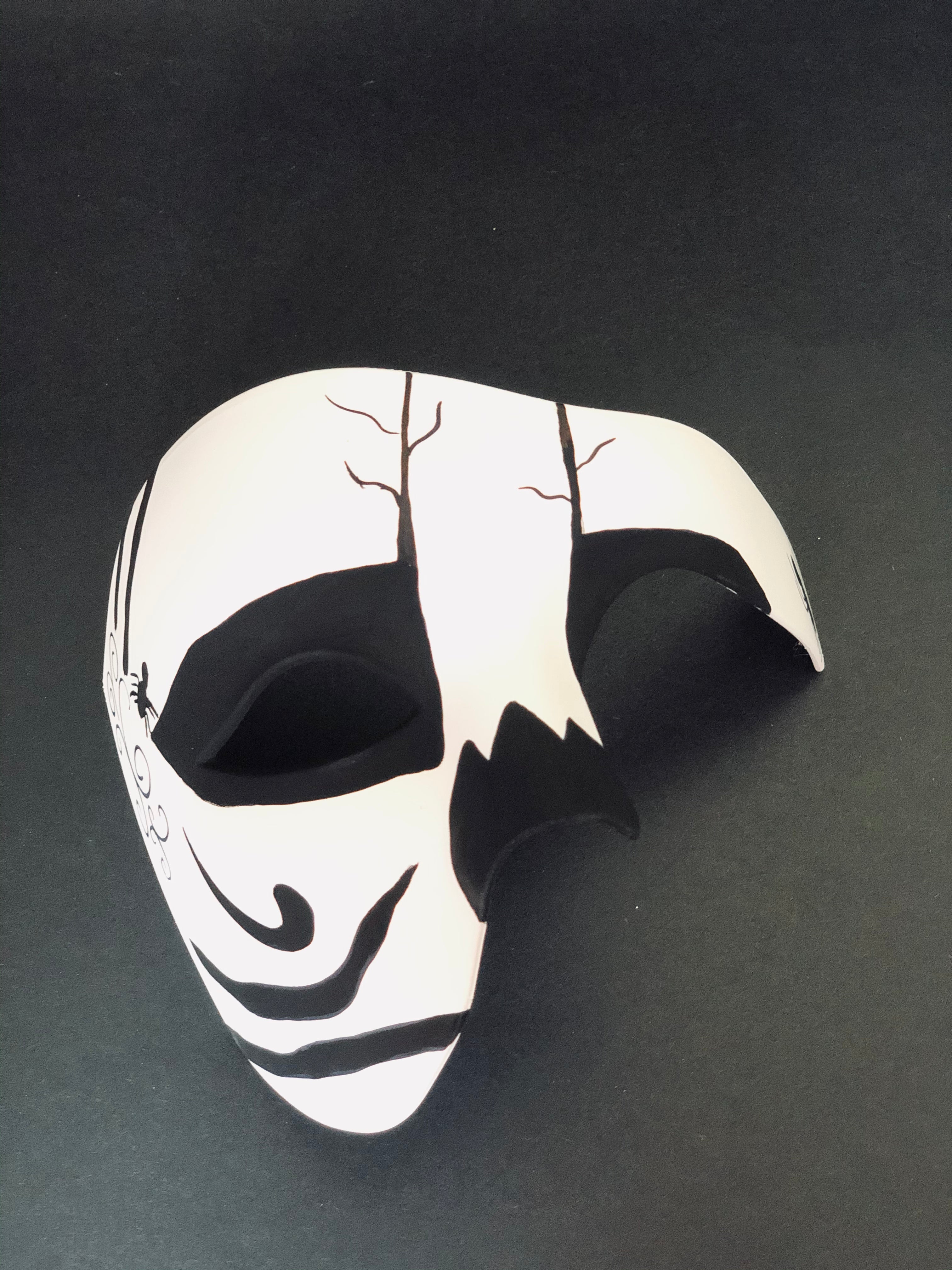 Day of the Dead Black & White Mask