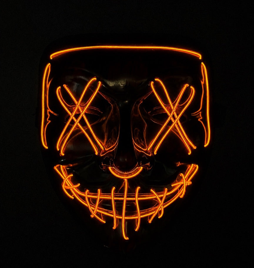 Neon Purge - Orange Voltage LED Mask