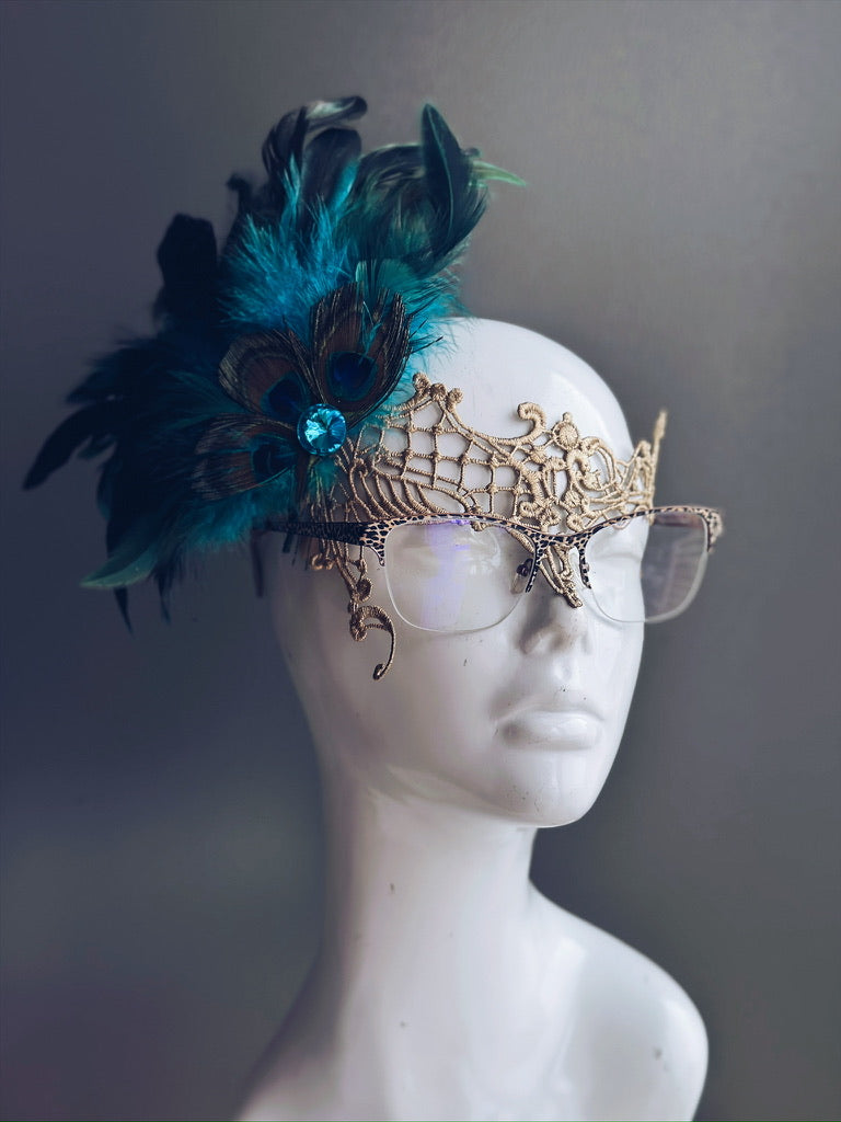 Eyeglass Mask - Mystic Peacock