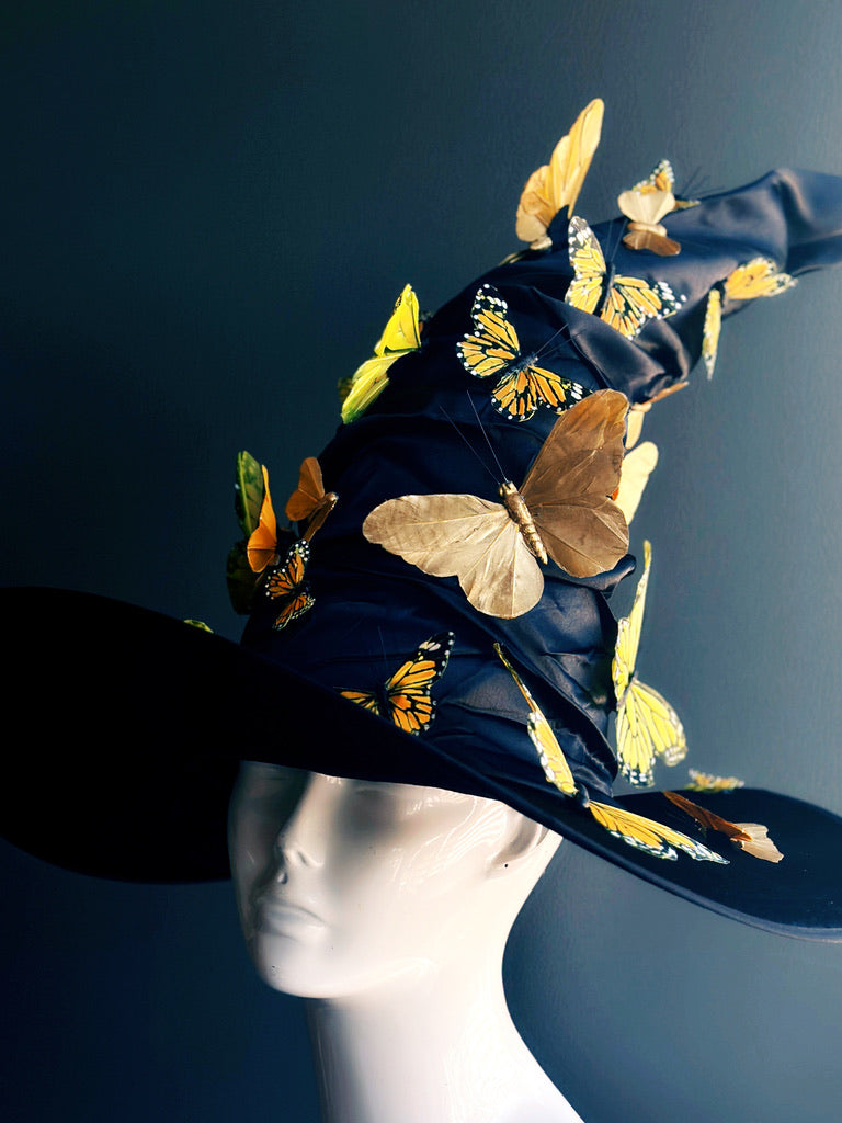 Golden Butterfly Witch Hat – Luxe Halloween Enchantress
