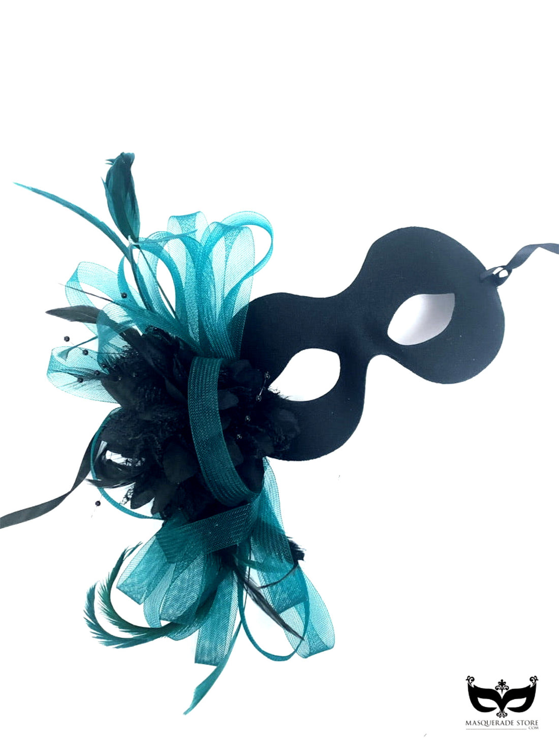 The Belle Mask - Green Feathers