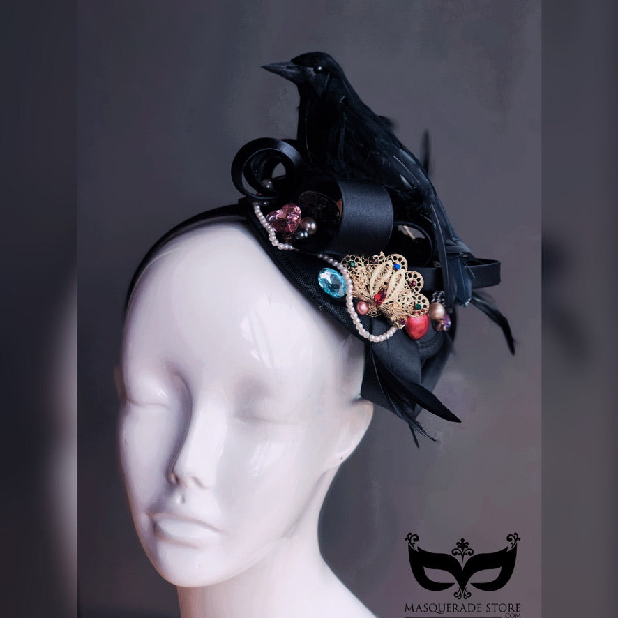 Enchanted Raven - Fascinator Hat