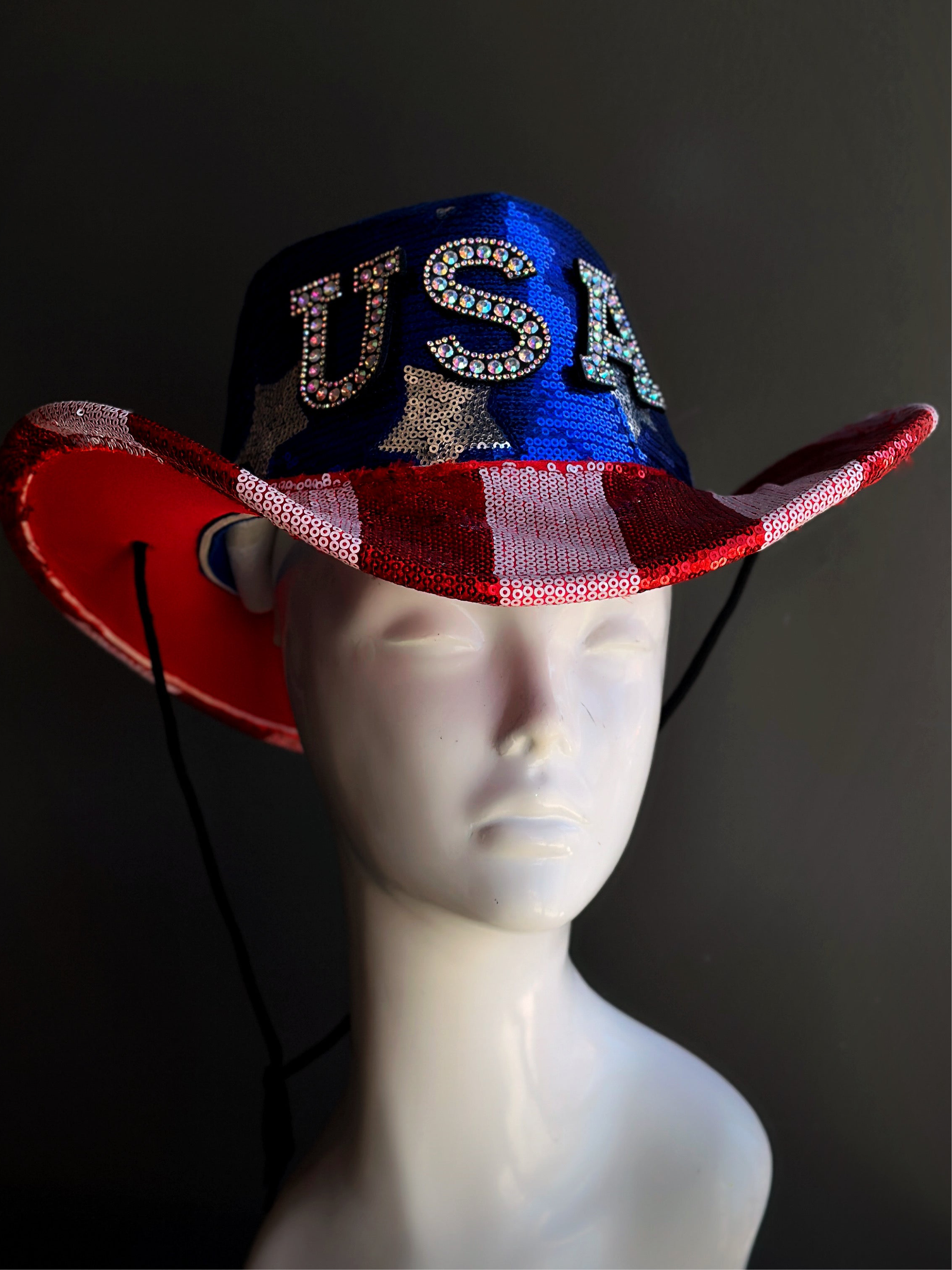 USA Sequin Cowboy Hat