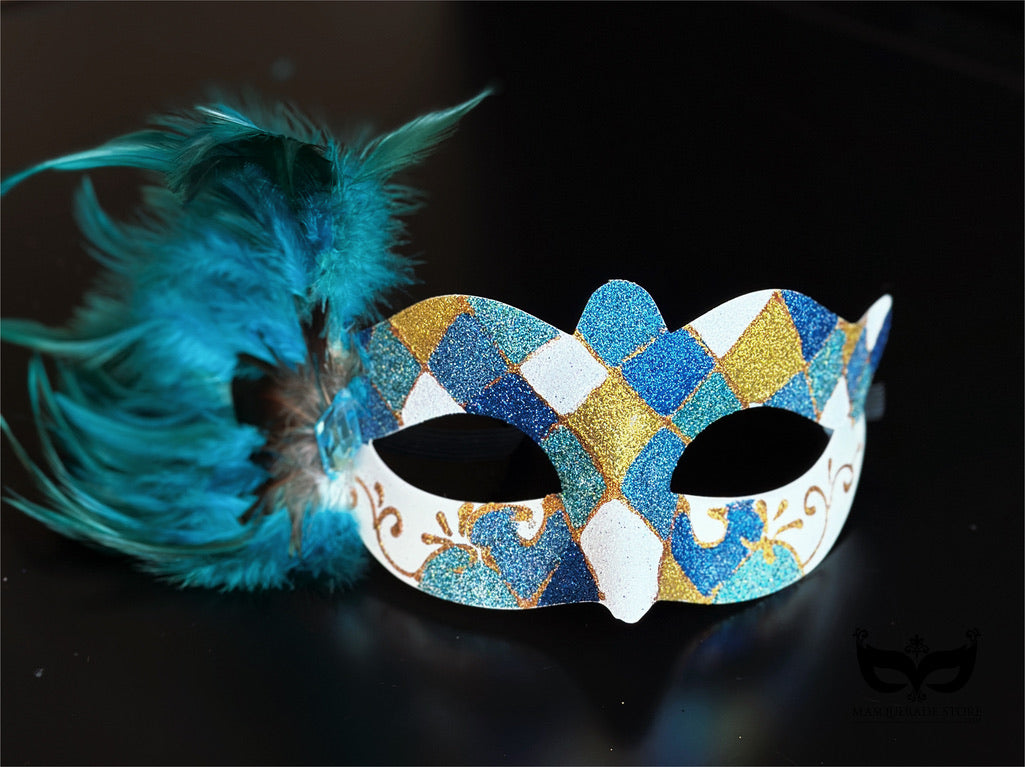 Bulk Masks - Harlequin Feather Carnival Collection