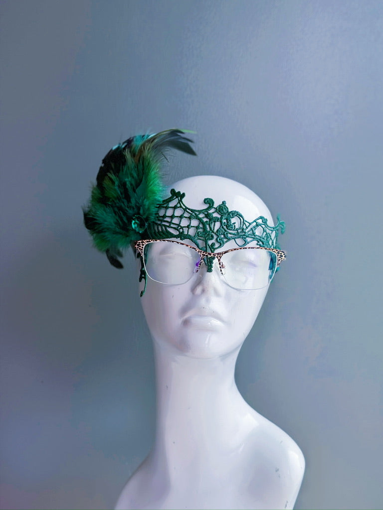 Eyeglass Mask - Enchanted Emerald