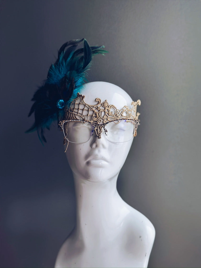Eyeglass Mask - Mystic Peacock