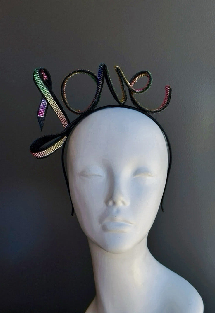 Rainbow LOVE Pride Rhinestone Headband