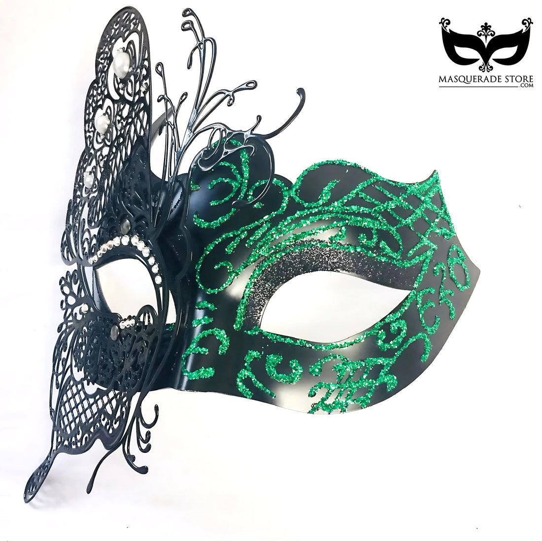 Luxury Butterfly Mask - Green
