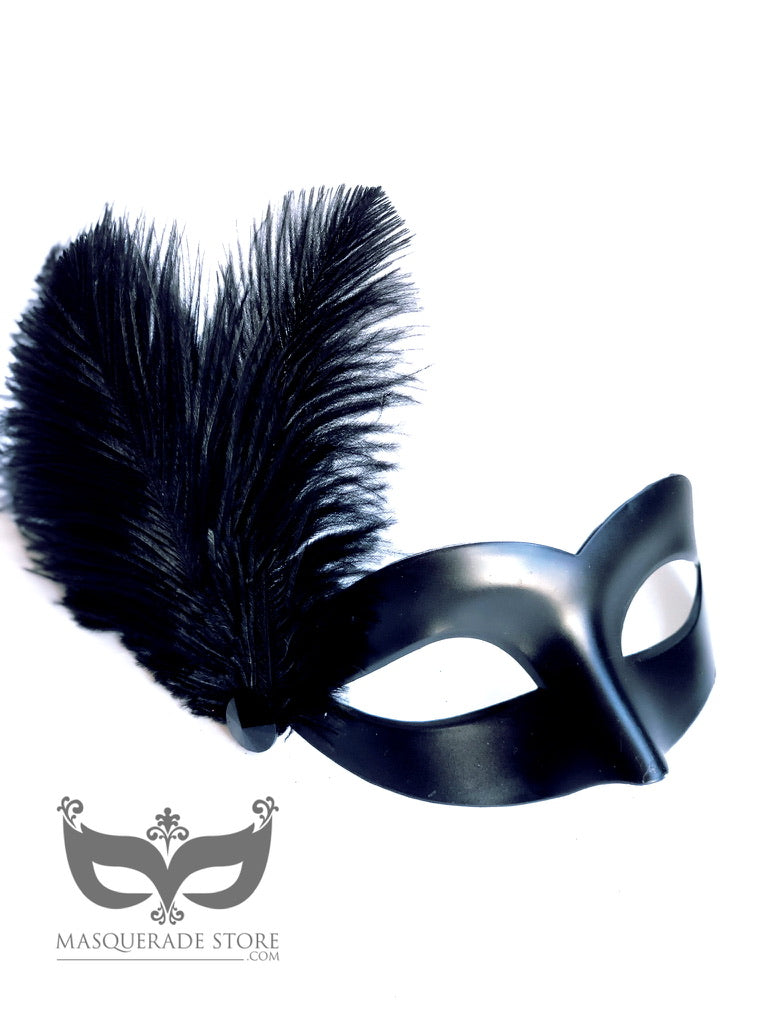 Nocturne Feather Mask - Black