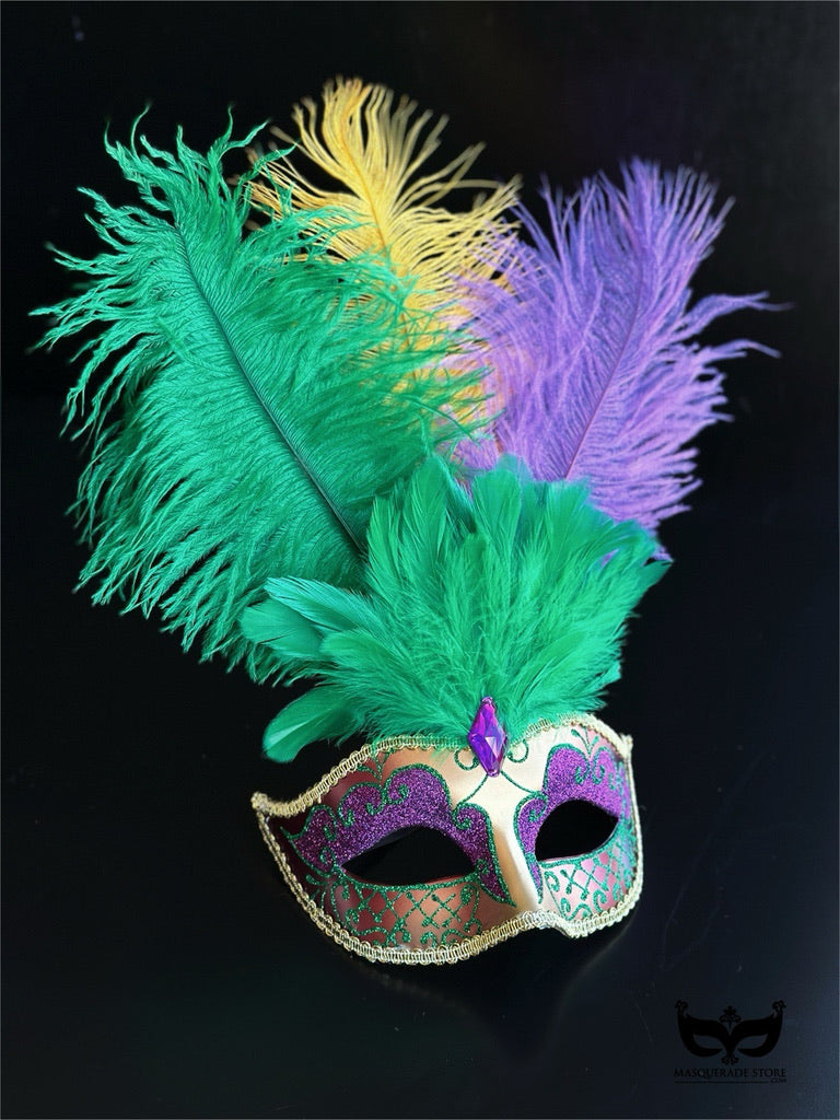 Bulk Masks - Royal Plume Mardi Gras Collection