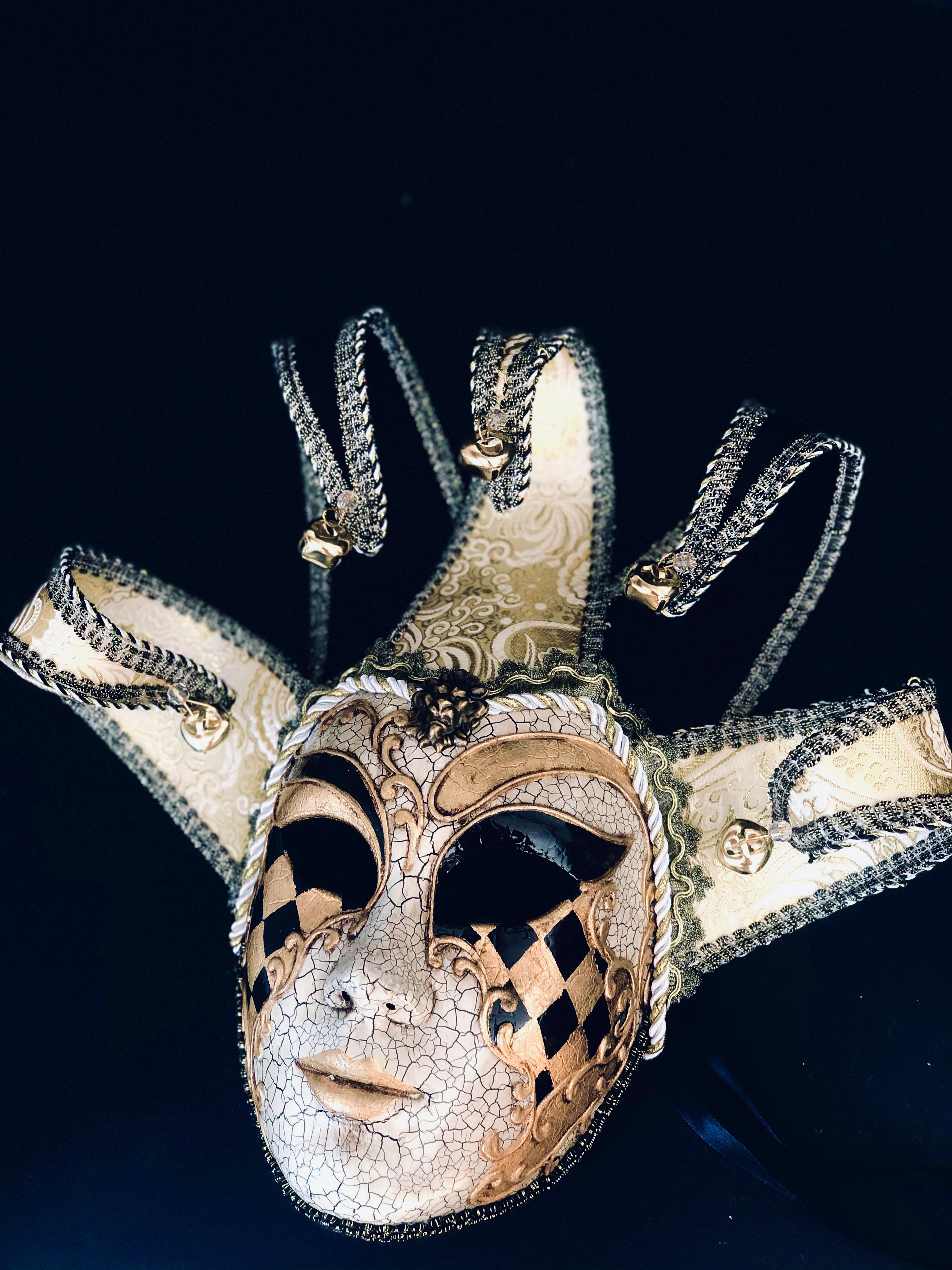 Jester Masks - Gold Black
