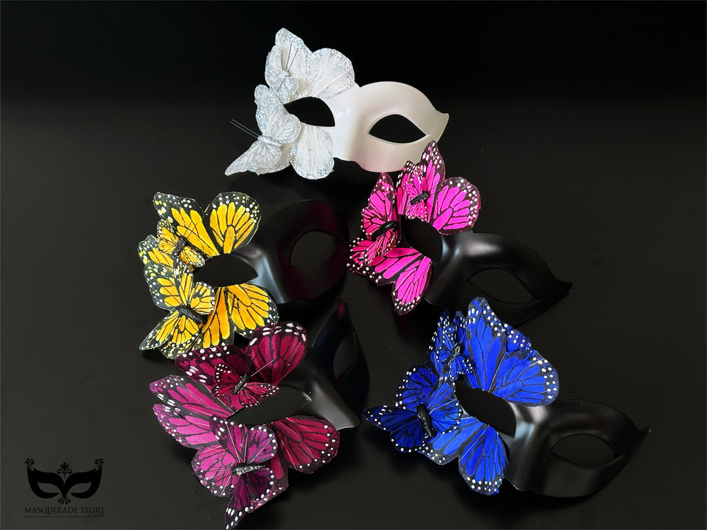 Butterfly Mask - Black and Yellow Monarch