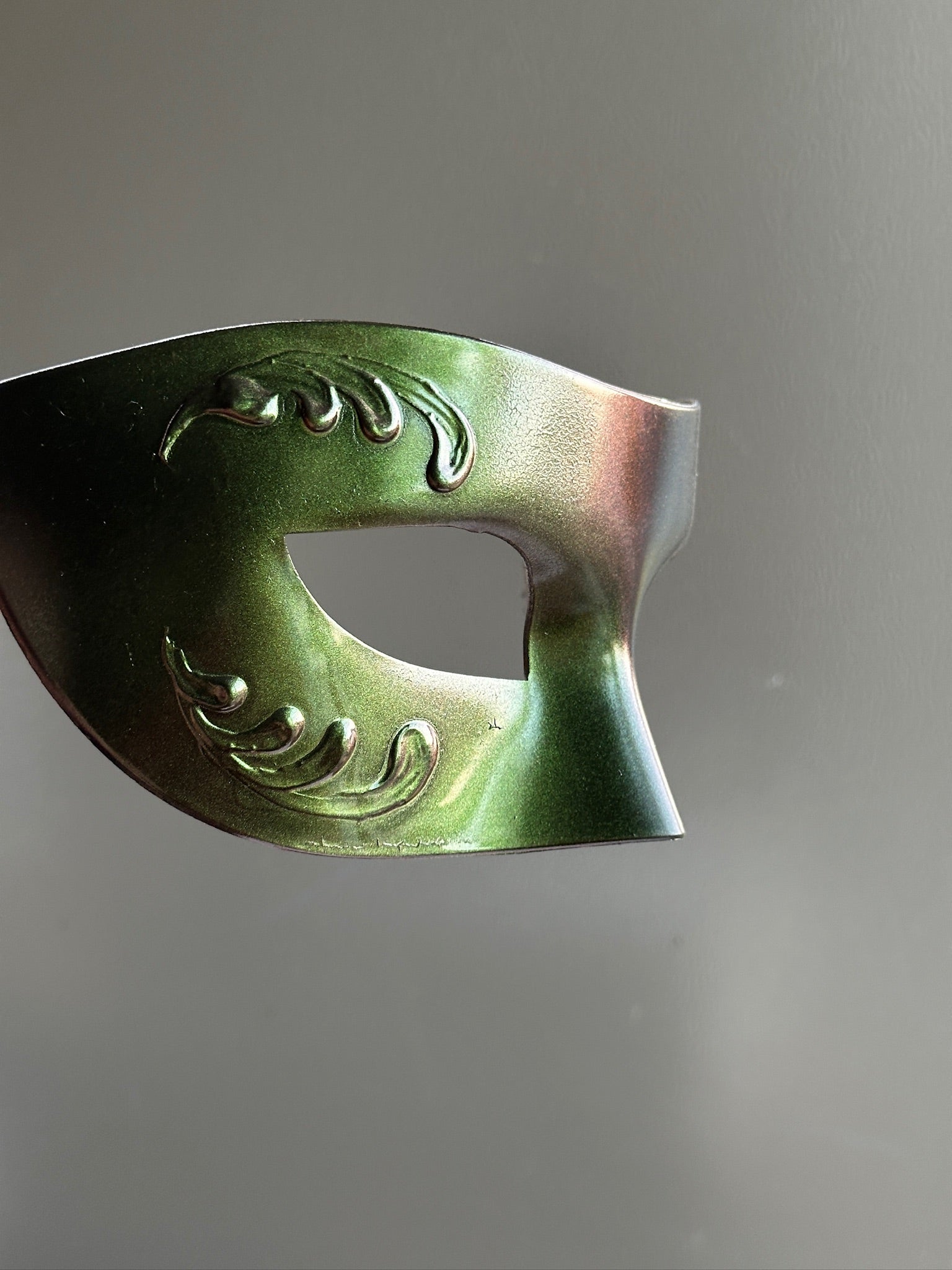 Green Black Venetian Masquerade Mask for Men
