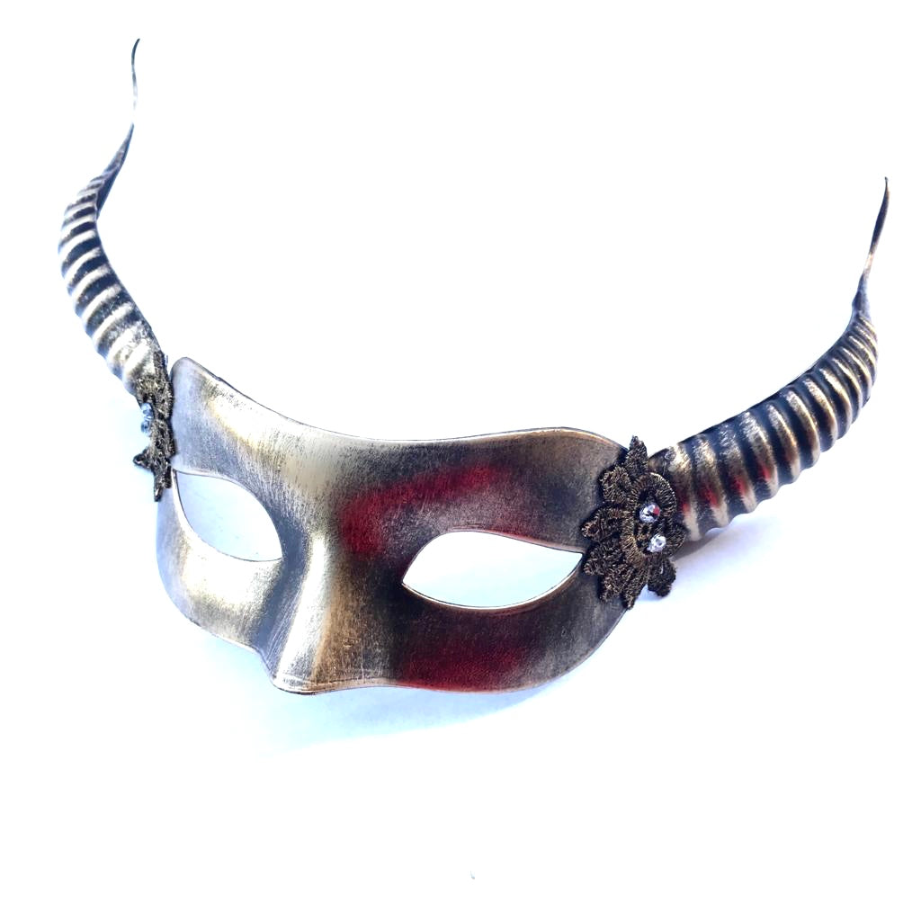 Black Malevolent Horned Mask