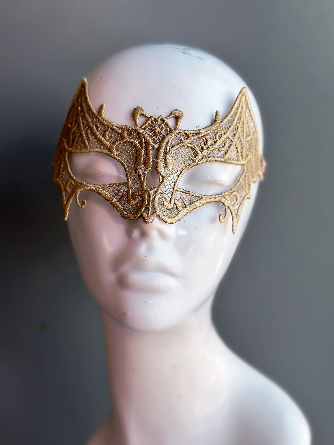 Bat Rhinestone Mask - Gold