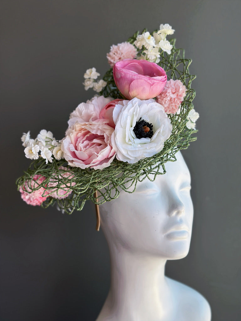 Blush Bloom - Garden Florals Fascinator