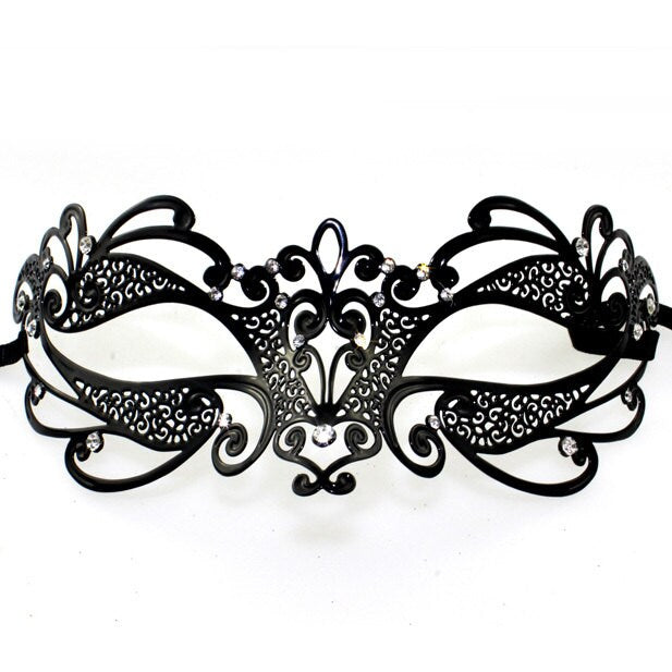 Noir Arabella Black Crystal Mask