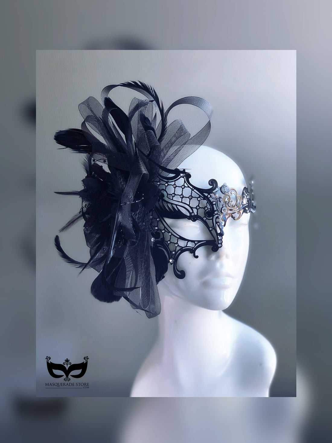 Phantom Mask - Black Feather