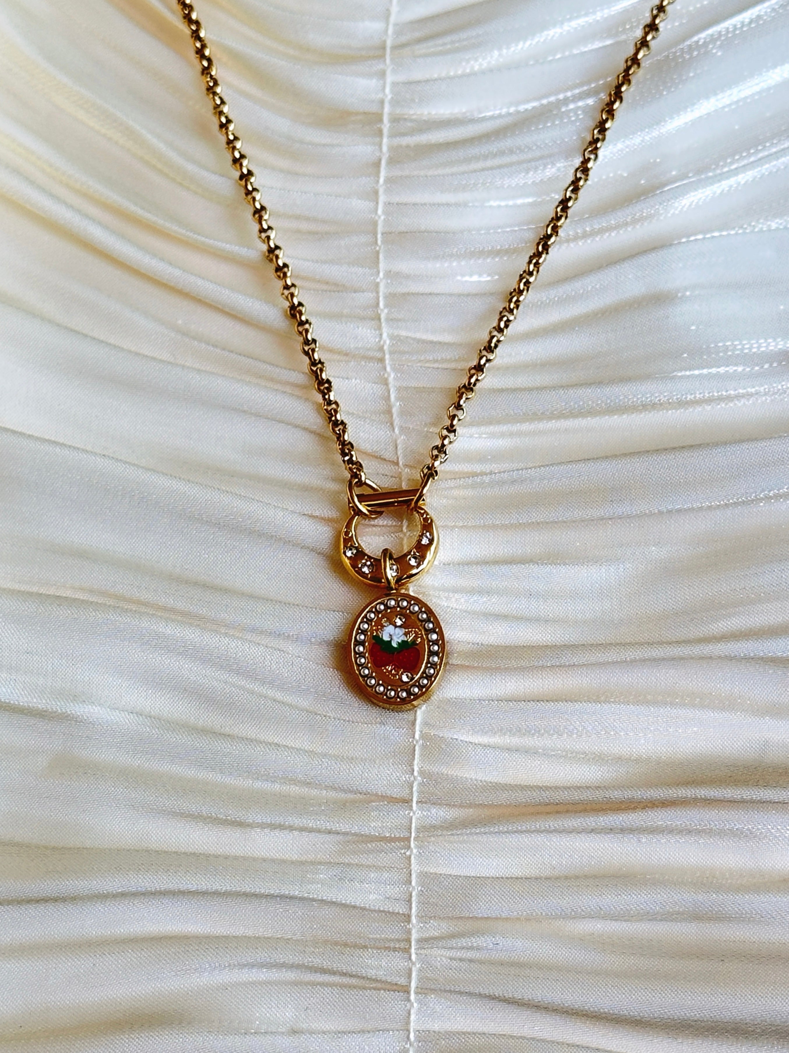 Liora Strawberry Charm Necklace