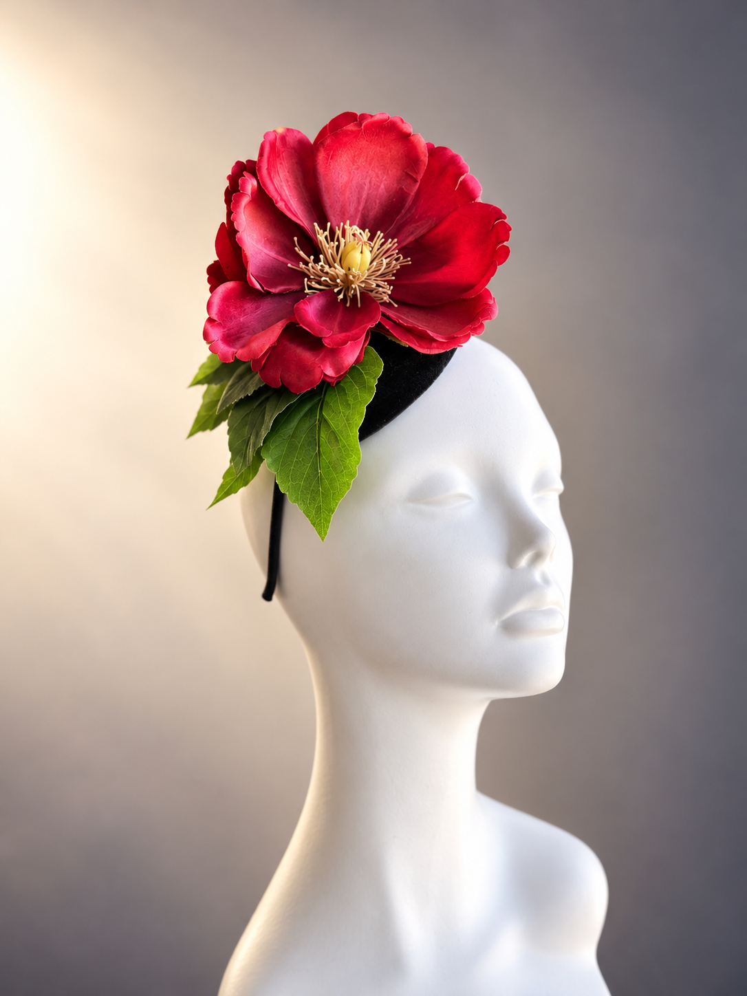 Red Velvet Bloom Fascinator