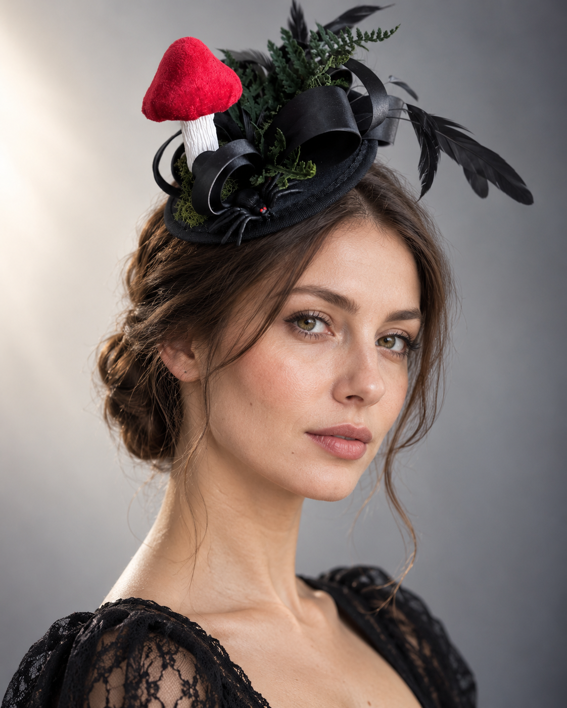 Scarlet Spellcap Fascinator