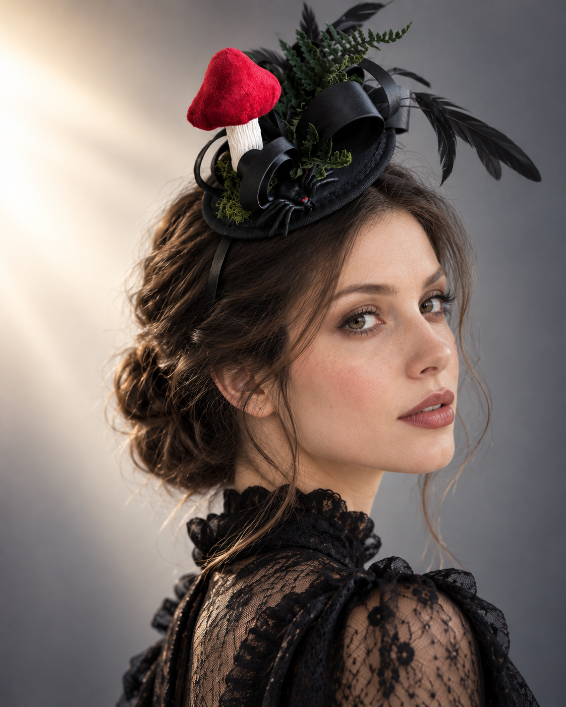 Scarlet Spellcap Fascinator