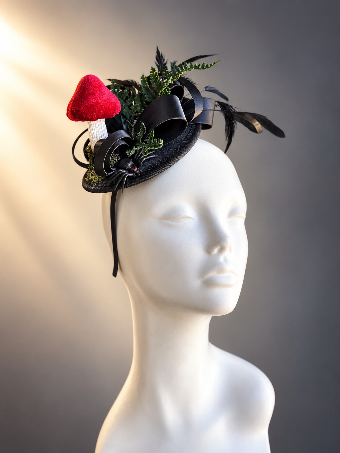 Scarlet Spellcap Fascinator