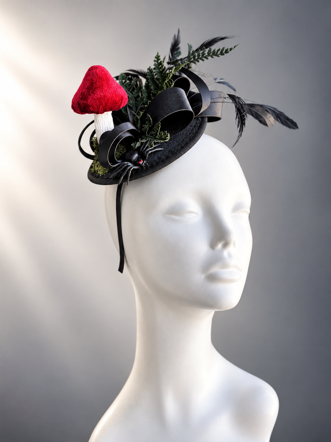 Scarlet Spellcap Fascinator