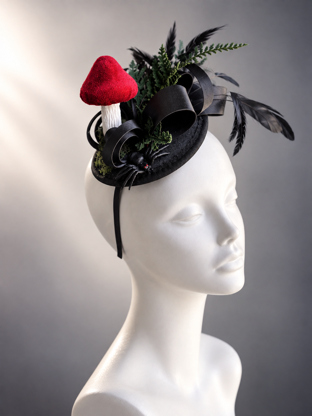 Scarlet Spellcap Fascinator