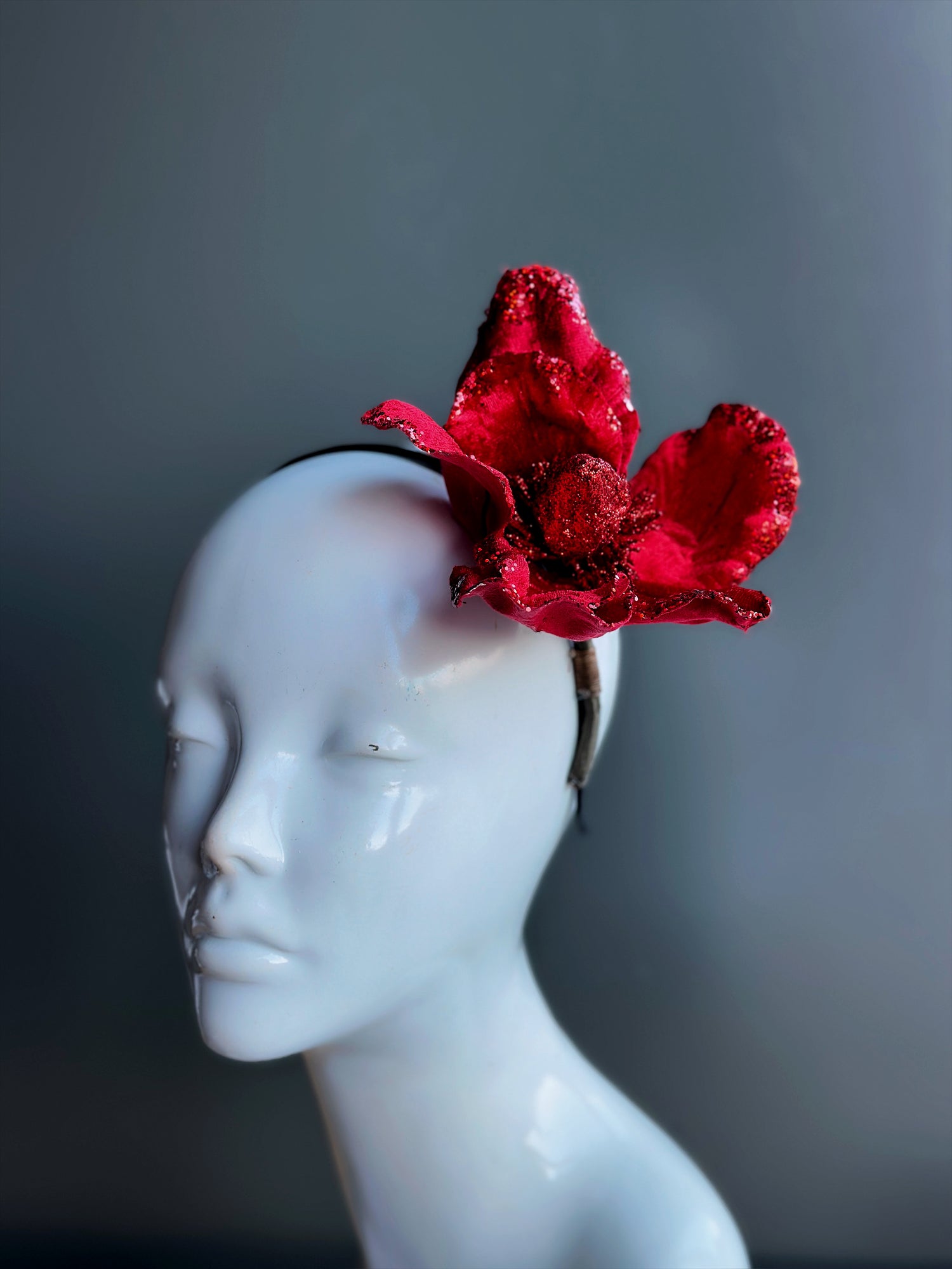 Glittering Christmas Flower Headband