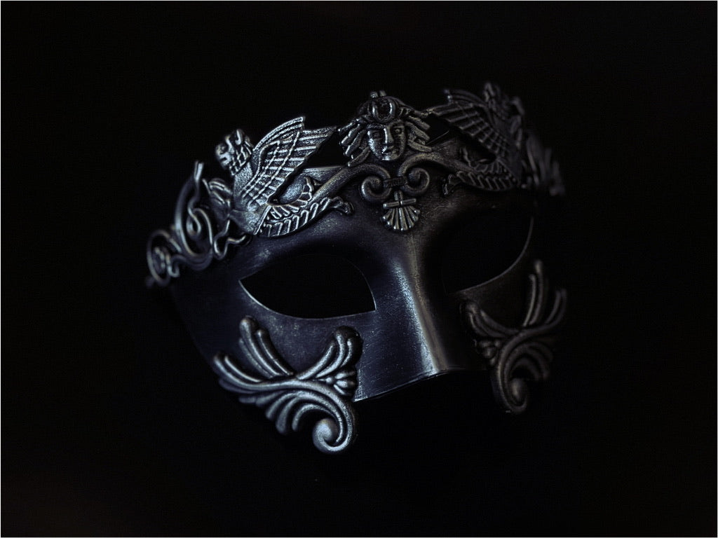 Gladiator Mask - Silver/Black