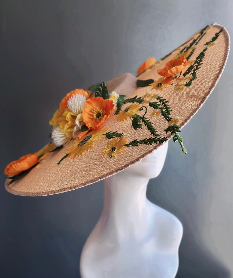Blush Floral Derby Hat – Botanical Sun Hat
