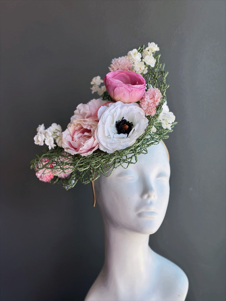 Blush Bloom - Garden Florals Fascinator