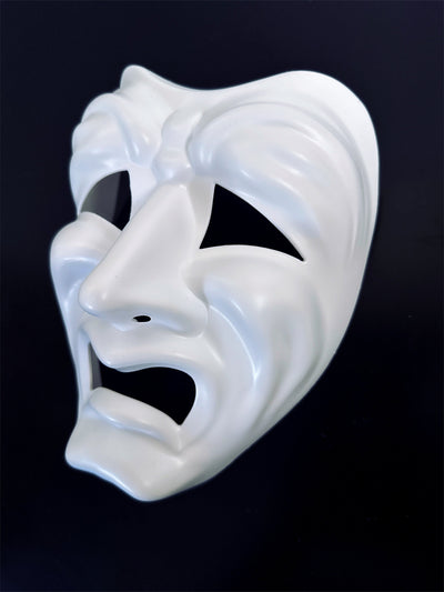 Men's DIY Masquerade mask in white.