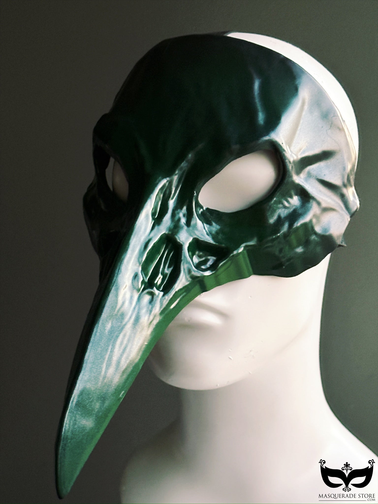 Forest Curator - Green Plague Crow Skull Mask
