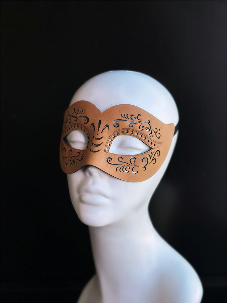 Vegan Leather Mask - Brown