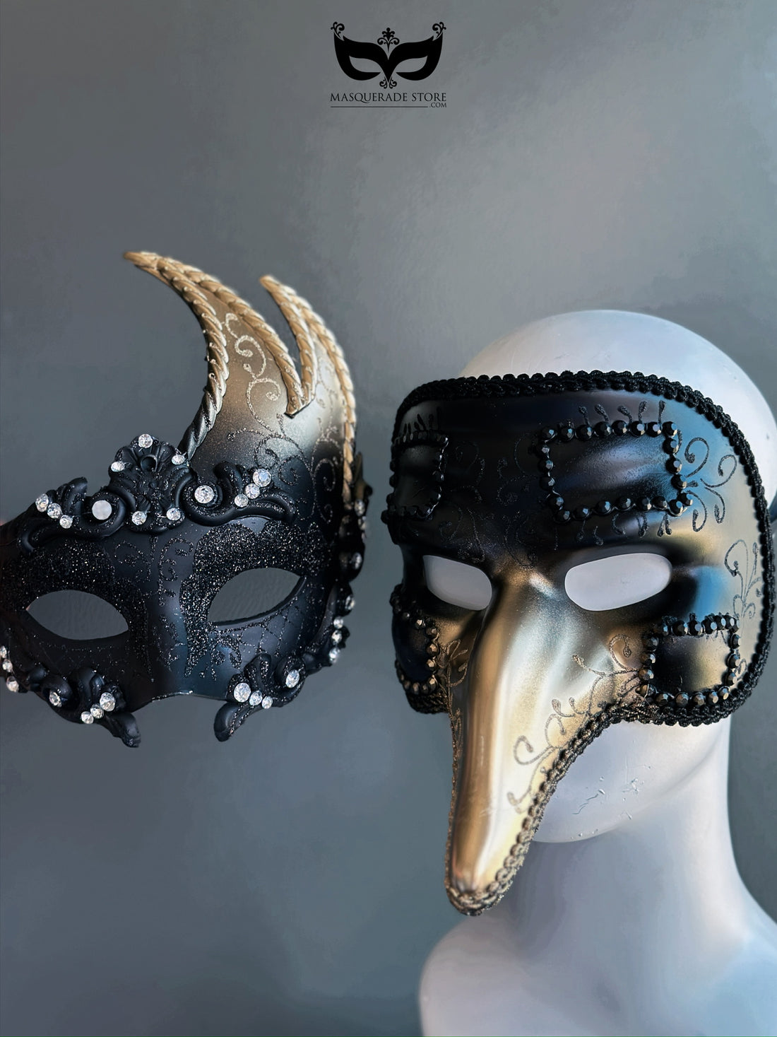 Eternal Masquerade - Black Gold Couples Set