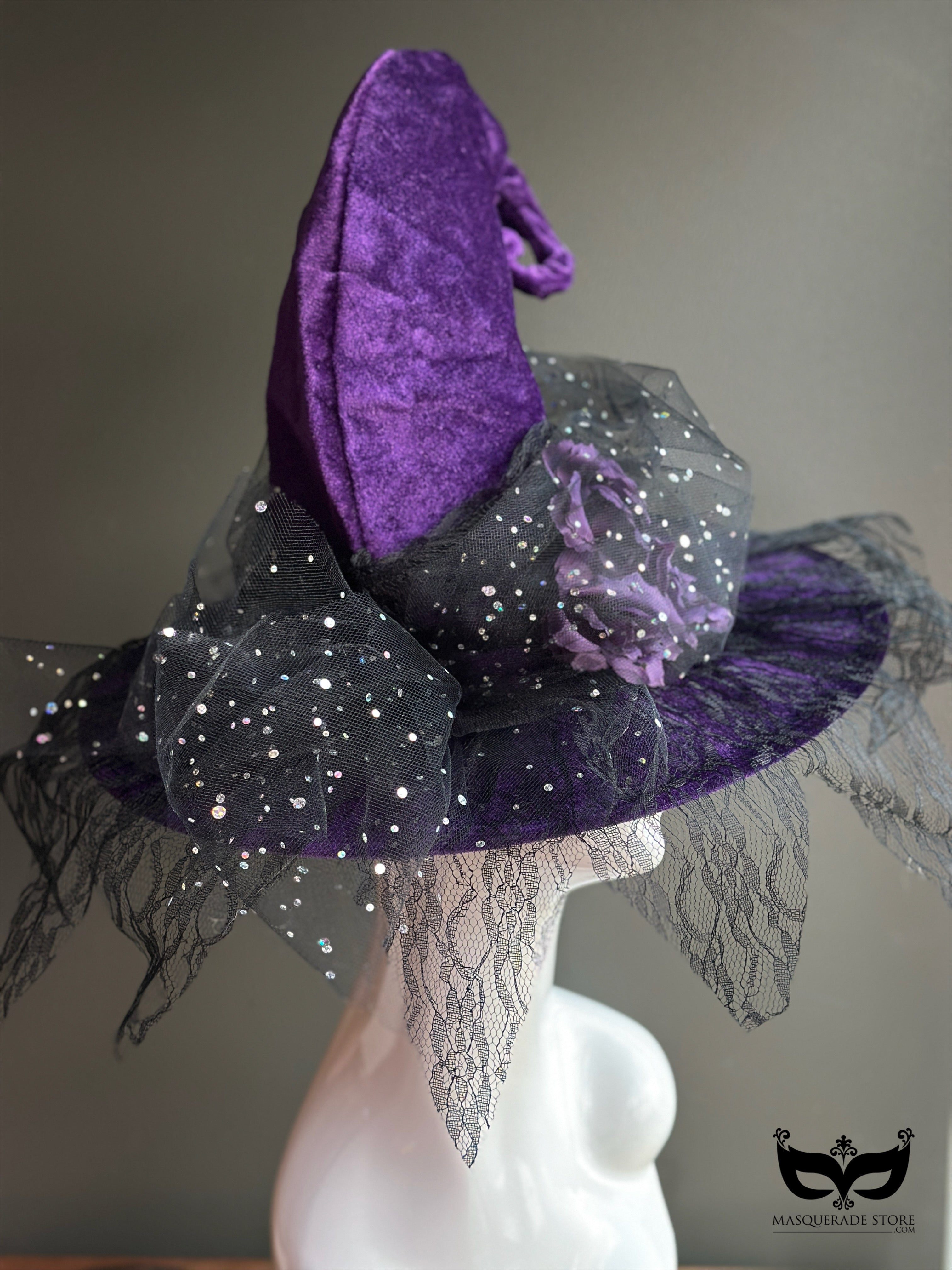 Enchanted Starlight Witch Hat - Purple