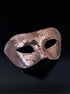 Rose gold disco ball mirror glass masquerade mask.